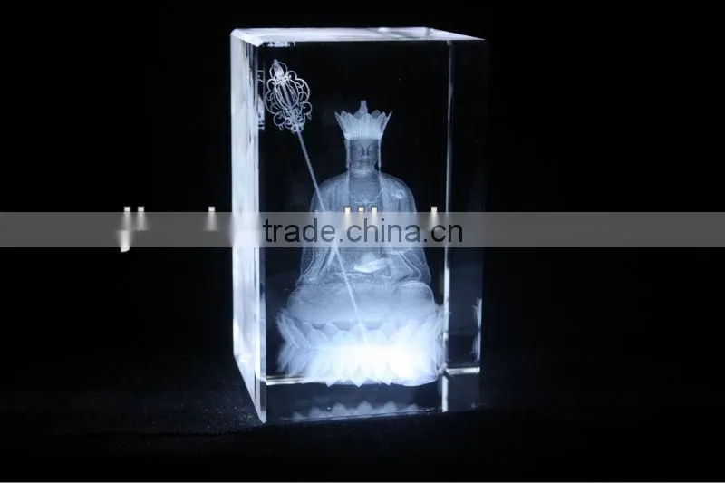 Good k9 crystal 3D laser engraving with religion