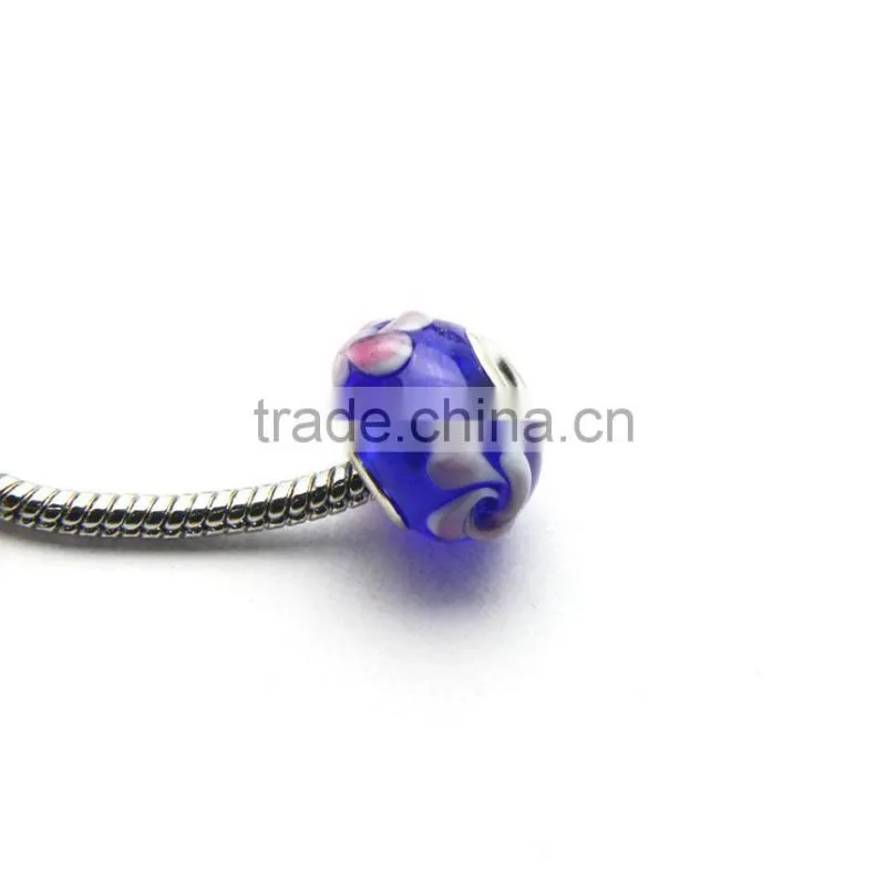 DIY Lampwork Murano Glass European Mix Beads - Compatible with Major Charm Bracelets perlas de vidrio
