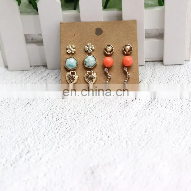 Moon and Star Earring Set