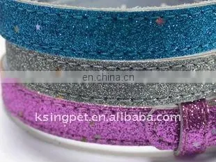 genunin leather fantasy diamond dog collar