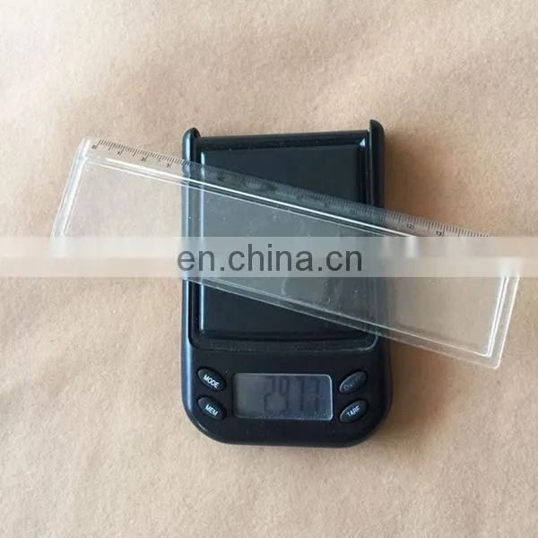 promotional 15cm clear blank plastic straight ruler with round corner