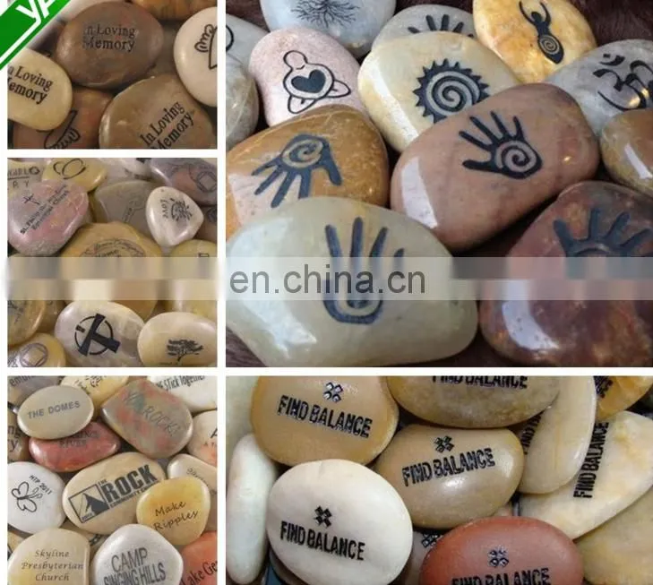 life tree Zodiac symbol engraved natural stone pendants charms logo label engraved pebbles cobblestone pendants charms hangers