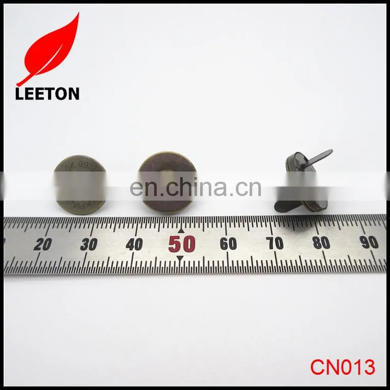 Dongguan supply 14mm thin anti-brass magnetic snap fastener