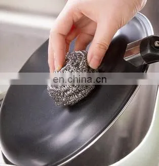 Sponge dish cleaning ball stainless steel wire washing scourer for making machine