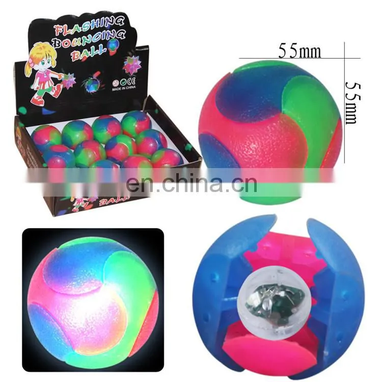 Elastic Ball Glow in The Dark Light Up Dog Toy Balls Flashing Bouncing