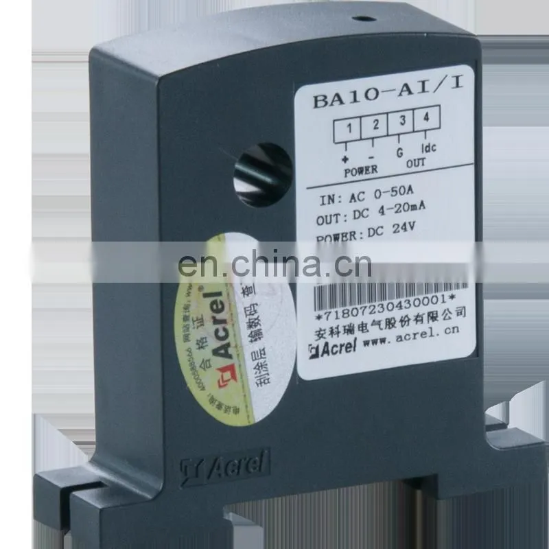 ac 0-50A input single phase current transducer with dc analog signal output