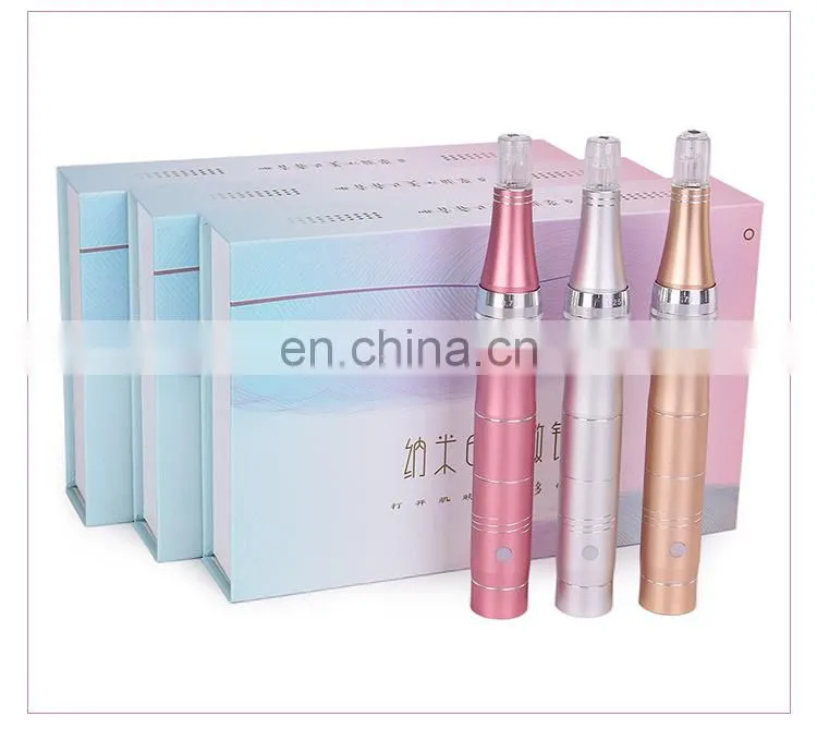 3 Color Derma Pen Electric Machine Five Stage Charging Micro Needle Beauty Instrument