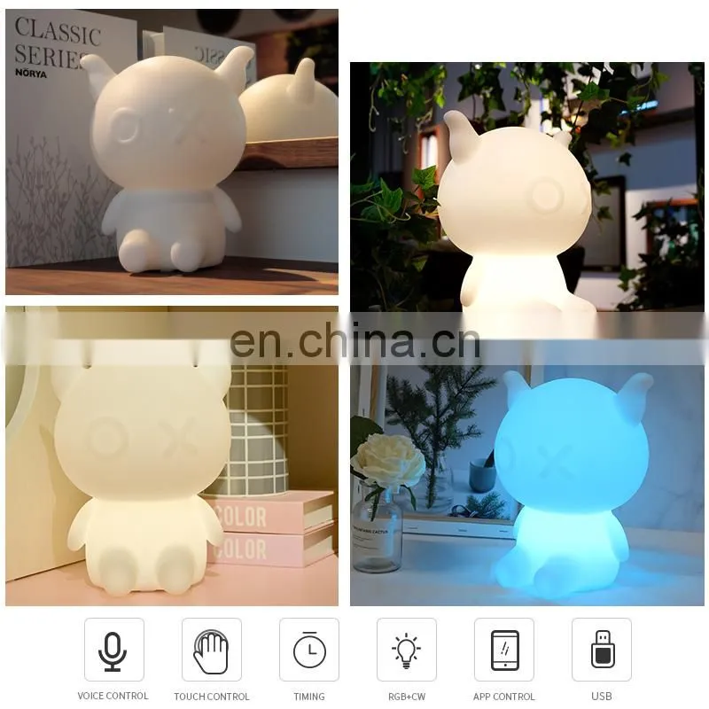 Mobile App control alexa smart home moon light wifi led night light