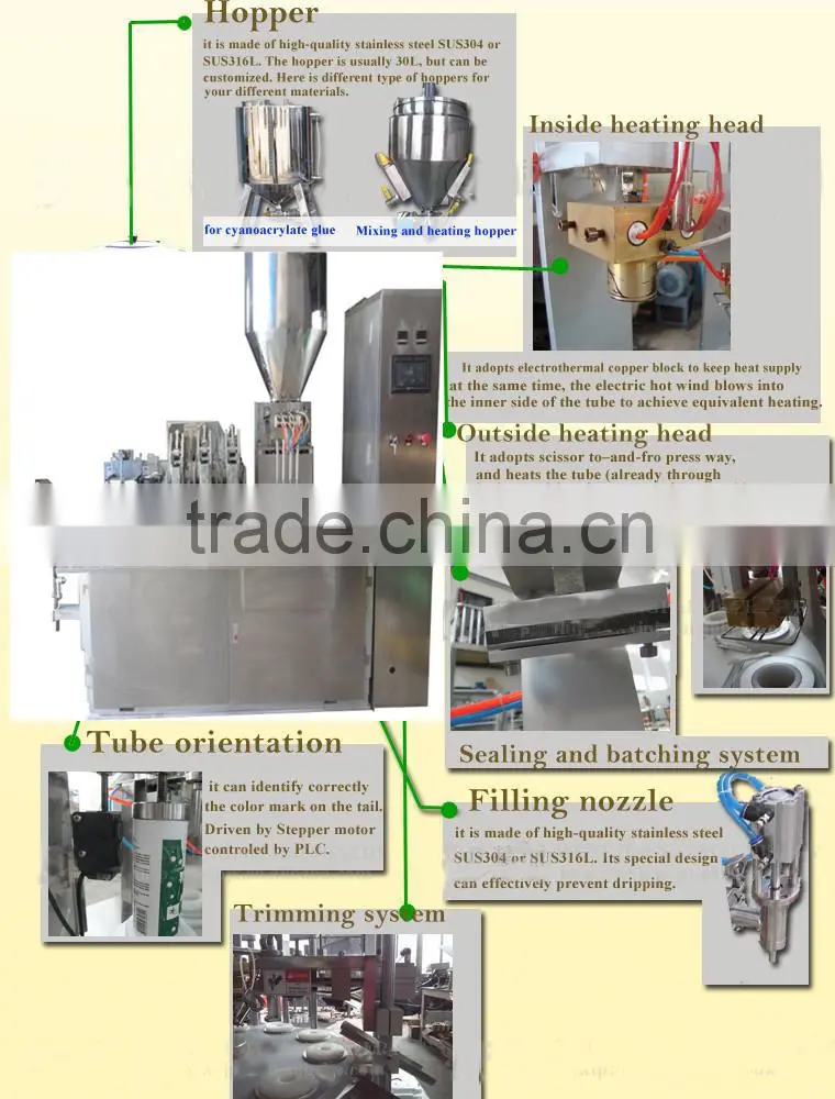 semi-auto ultrasonic soft tube filling sealing machine