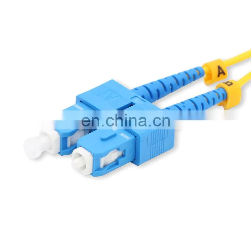 Single-mode SC/UPC-SC/APC duplex fiber optic patch cord 2.0mm 3.0mm PVC fiber jumper