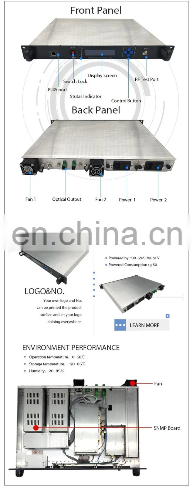 wholesale 1310nm optic direct 2mw 3dbm catv internal optical transmitter