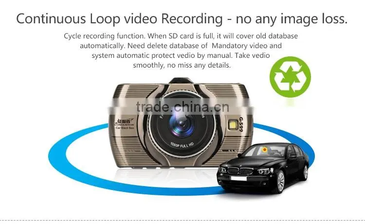 2016 newest FullHD 1080P Recording/ 170 wide view angle/WDR Car Black Box
