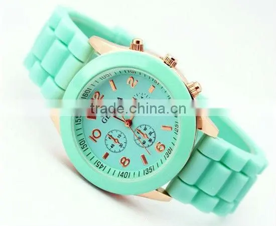 new fashion geneva 10 colors watch crystal