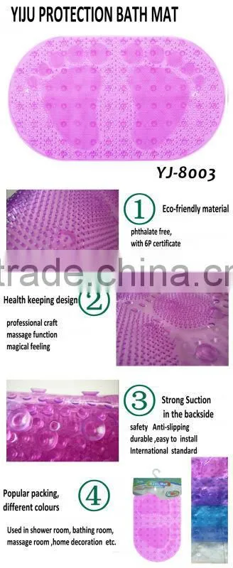 Foot shape bath mat plastic spike mat