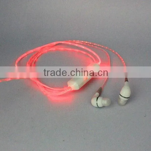 New arrival ! led light headset and luminous earphone headset with remote control and mic