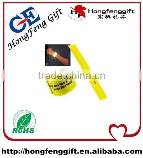 Hot sell plastic wristband watch /PVC slap band /reflective bracelet