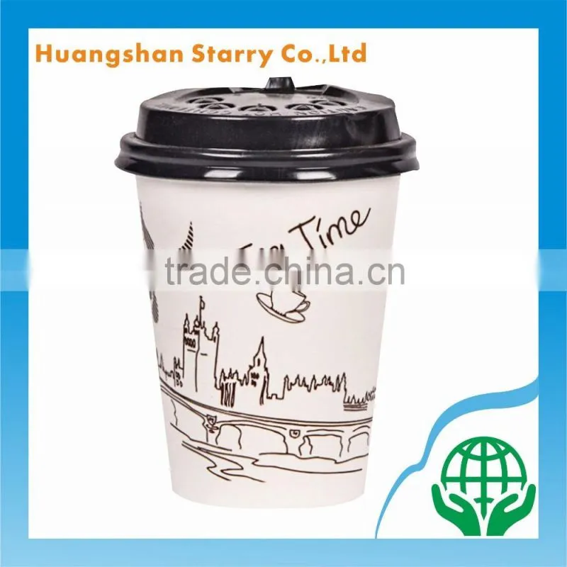 Hot/Cold Drink Disposable Different Lid Paper Cup