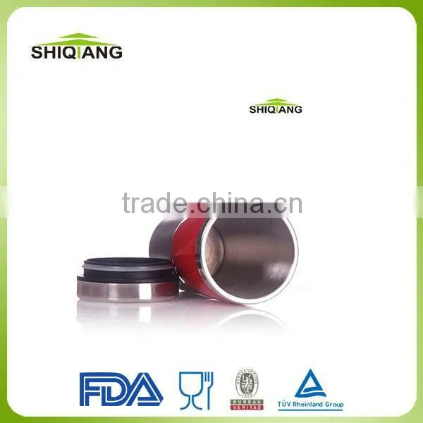 450ml top selling good quality double wall red travel thermal mug