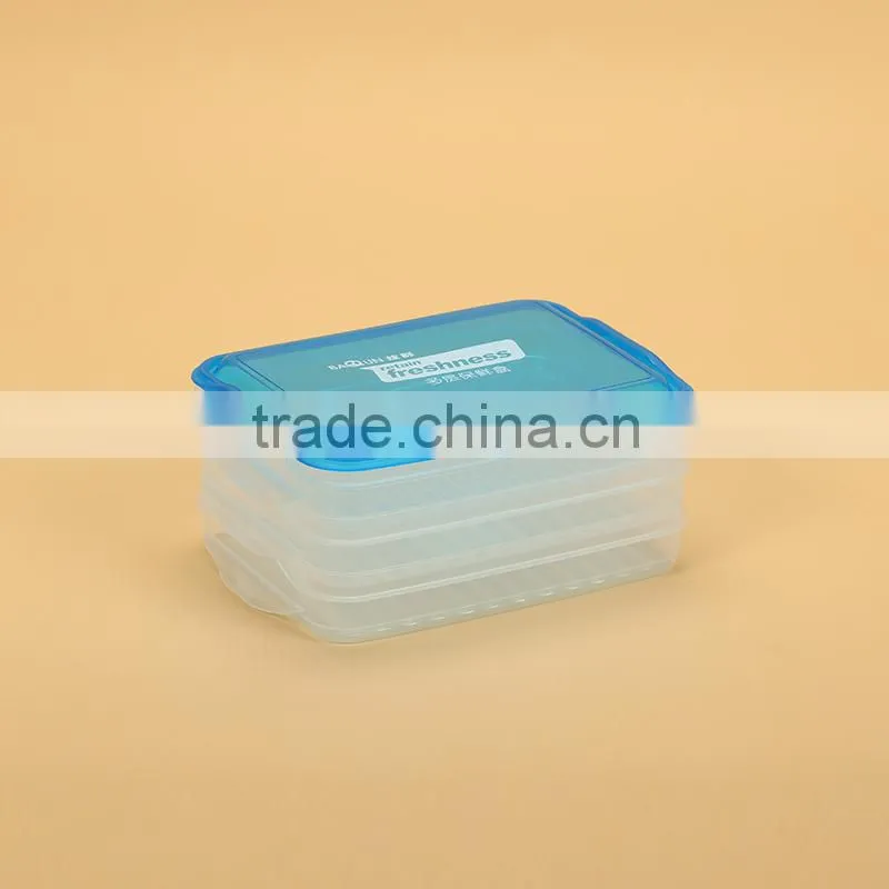 Square rainbow stackable plastic microwave food container