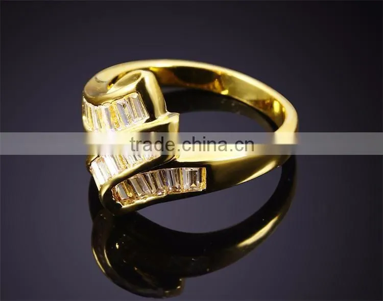 Simple Vintage Classic Costume Jewelry Hot Wedding Band Channel Setting CZ Ring