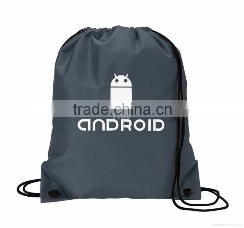 Promotional heavy duty polyester Drawstring backpack