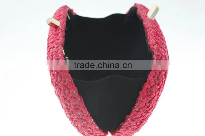 crocheted straw evening bags weave/woven