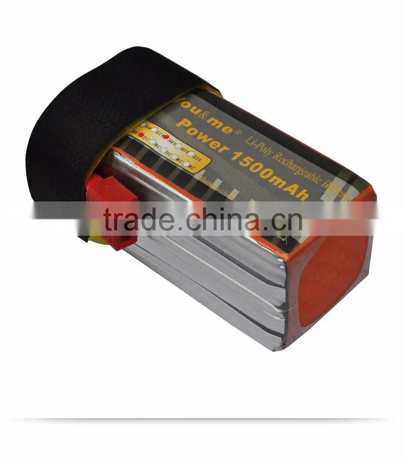 You&Me 4S 14.8V 1500mAh 25C Rechargeable Lithium Polymer Battery For Quadcopters RC Models