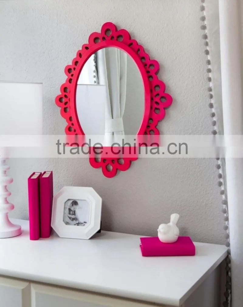 Oval Wall Mirror - Highly Decorative Wall Accessories - Use it for Bedroom and Bathroom Wall, or as a Princess Mirror for Girl's