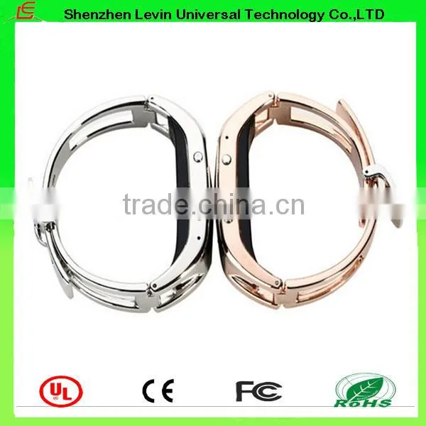 D8 Metal Gold Silver Hot Fitness Tracker Calorie Counter Sleep Monitor Watch Bluetooth Bracelet