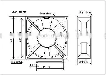 XD 4010 12 volt dc axial fan