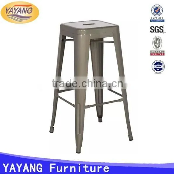 Popular high back classic used commercial metal bar stool high chairs