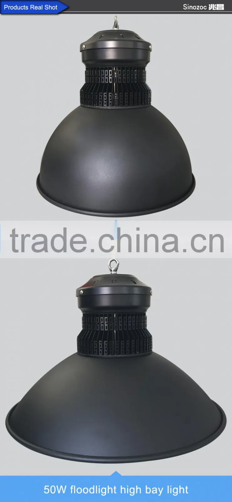 Sinozoc Wholesale 50w 100w ip65 Led High Bay Lights good heat radiation low decay Indoor Led High Bay Lighting Fixture
