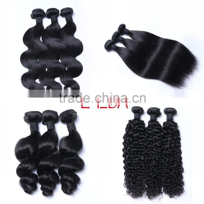 In stock fast shipping grade 7a brazilian human hair weave 18 20 22 inch long