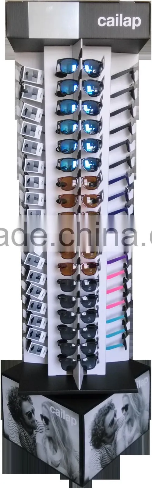 Rotating cardboard sunglass display stand,cardboard display stand for sunglass