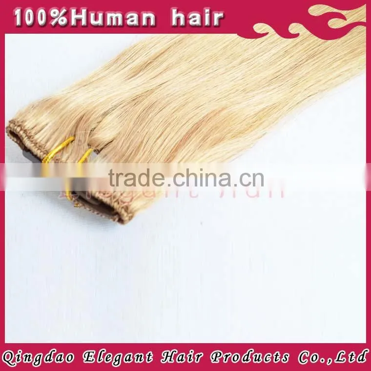 2015 Wholesale brazilian top grade 7A high quality straight clip in hair extensions