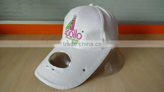 custom blank blue baseball solar fan cap