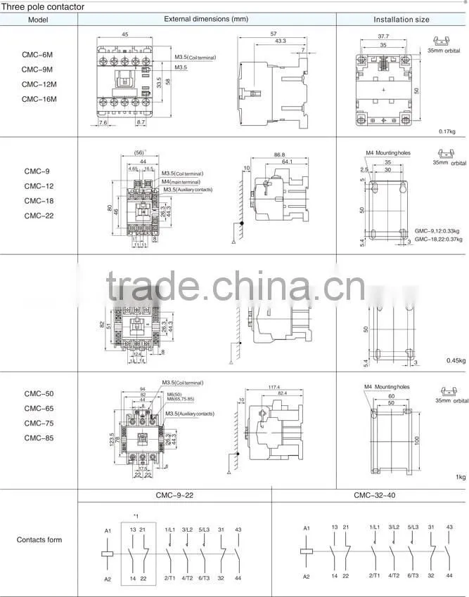 Industrial Controls,CMC Series Contactor-500-630-800