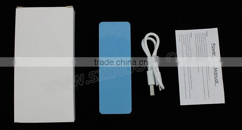 Factory 2000mah slim power bank ,manual for universal power bank ,2000mah power bank custom shape