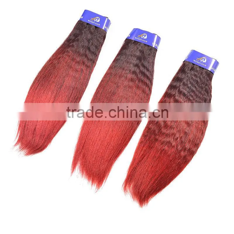 Popular Malaysian Hair Kinkly Straight Yaki Hair Weave