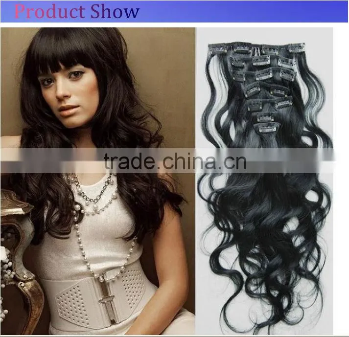 hot selling popular new design sexy clip in hair extensions