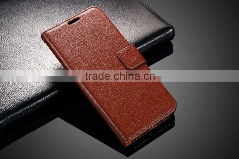 MMT Litchi Grain Card Holder Case For Huawei 6P with Buckle Leather Wallet Case with PC Back Cover MT-4928