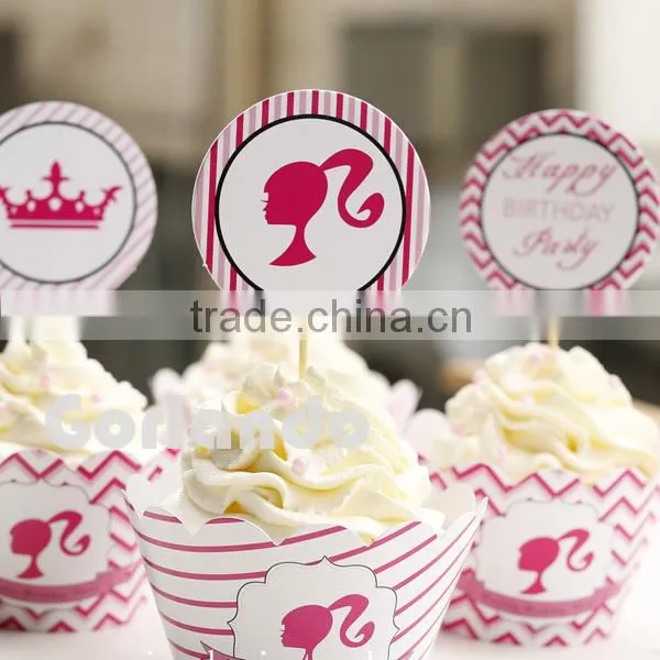 flag cupcake wood decoration cake picks