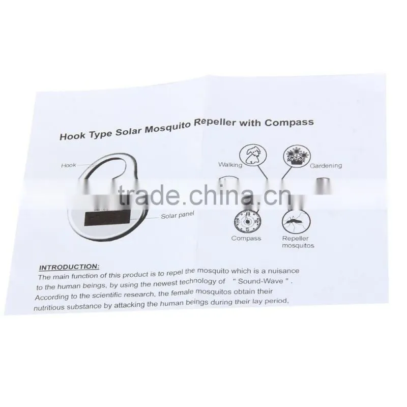 DIGISONIC 12D8 Solar Powerd Ultra Sonic Mosquito Insect Repeller Hook Type Digisonic Eco-Friendly, Non-Toxic Killer Pest Compass