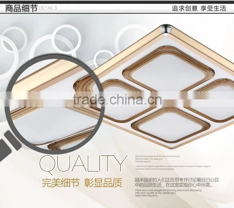 Square aluminum acrylic ceiling mount led lighting, house living ceiling light