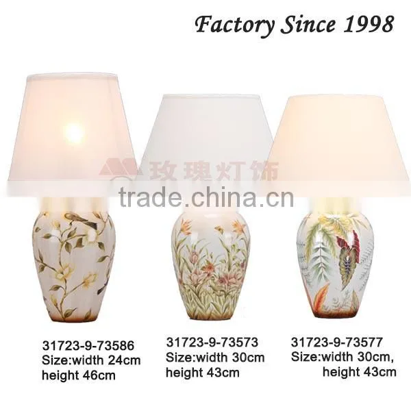 bedside lamps in ceramic and polyresin base