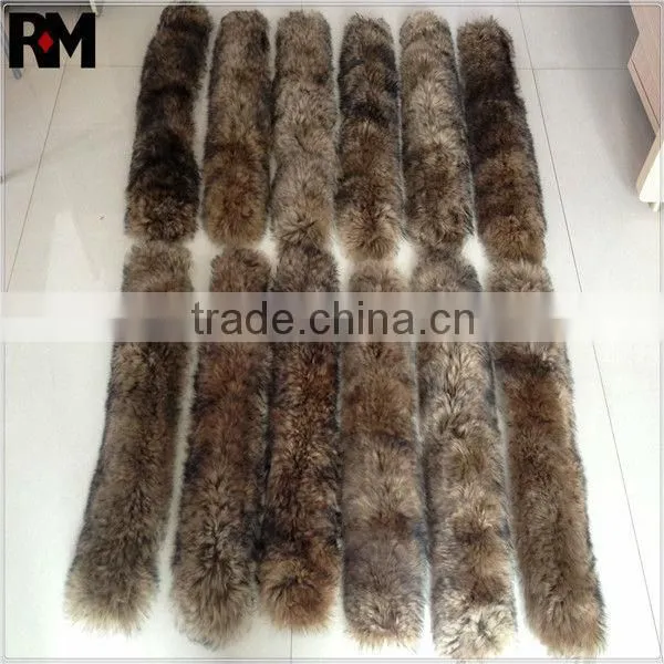 Hot Sell Sheepskin copy in Raccoon Fur Strips