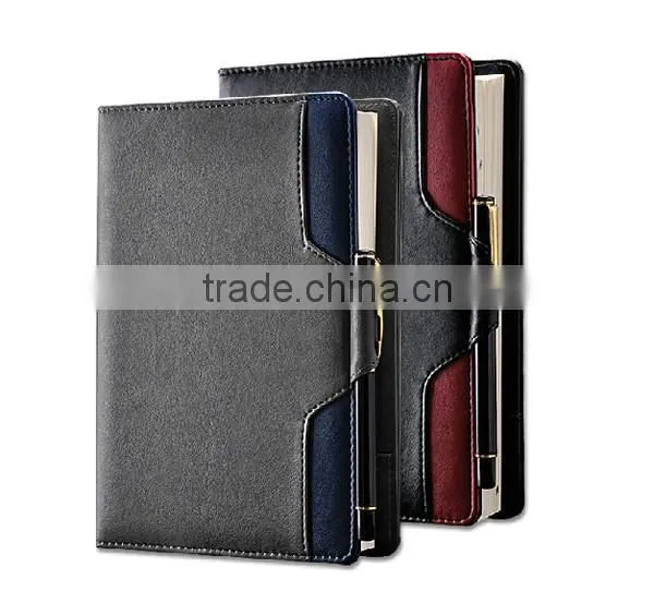 Top grade factory competitive price pu leather notebook with pen