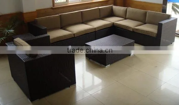 sectional living room rattan sofa set