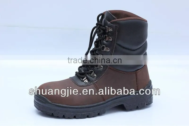 crazy horse leather safety work boots china factory safety shoes 9051