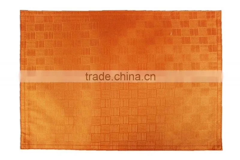 100% Polyester Colourful Jacquard Yellow Table Placemat